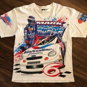 MARK MARTIN VINTAGE NASCAR ALL OVER PRINT T-SHIRT